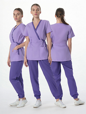 Костюм женский Симпл-001 (тк.Смесовая,120) MedLine, фиолетовый/сирень MedLine в Новом Уренгое