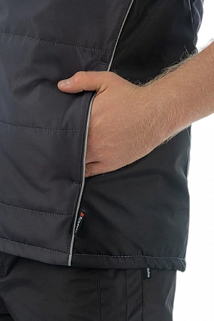 Утепленный жилет Brodeks KW 101, серый