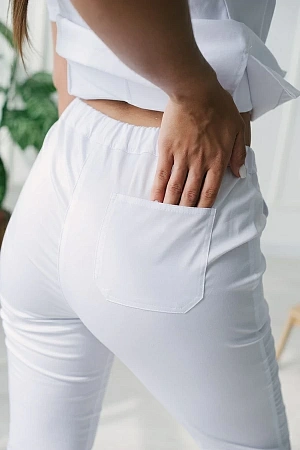 Брюки женские (тк.ADVA) хлопок белые  в Новом Уренгое 2