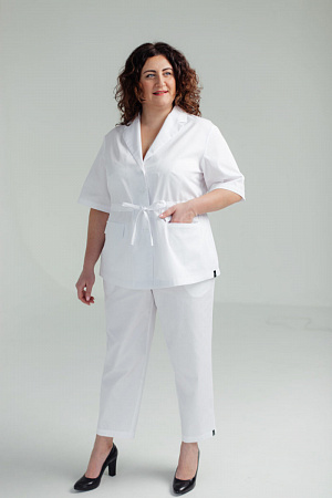 Укороченные брюки на резинке с карманами PLUS SIZE