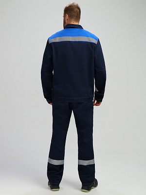 Костюм Лигор-2 СОП (тк.Саржа,250) п/к, т.синий/васильковый Факел Спецодежда в Новом Уренгое 2