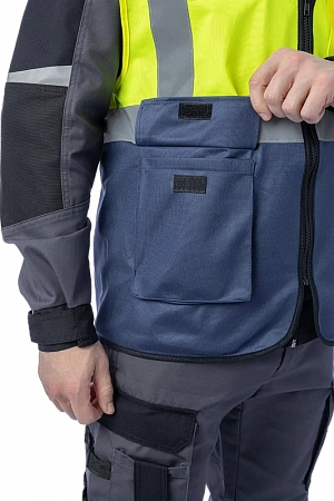 Сигнальный жилет Brodeks KM123, желтый Brodeks в Новом Уренгое 5