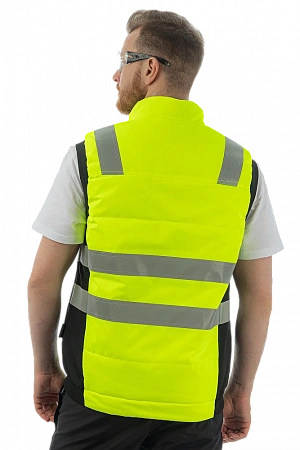 Утепленный жилет Brodeks KW 111, желтый/черный Brodeks в Новом Уренгое 4
