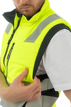 Утепленный жилет Brodeks KW 111, желтый/черный Brodeks в Новом Уренгое 9