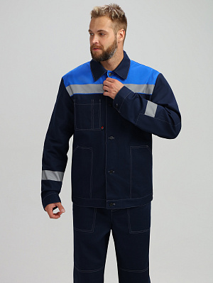 Костюм Лигор-2 СОП (тк.Саржа,250) п/к, т.синий/васильковый Факел Спецодежда в Новом Уренгое 0